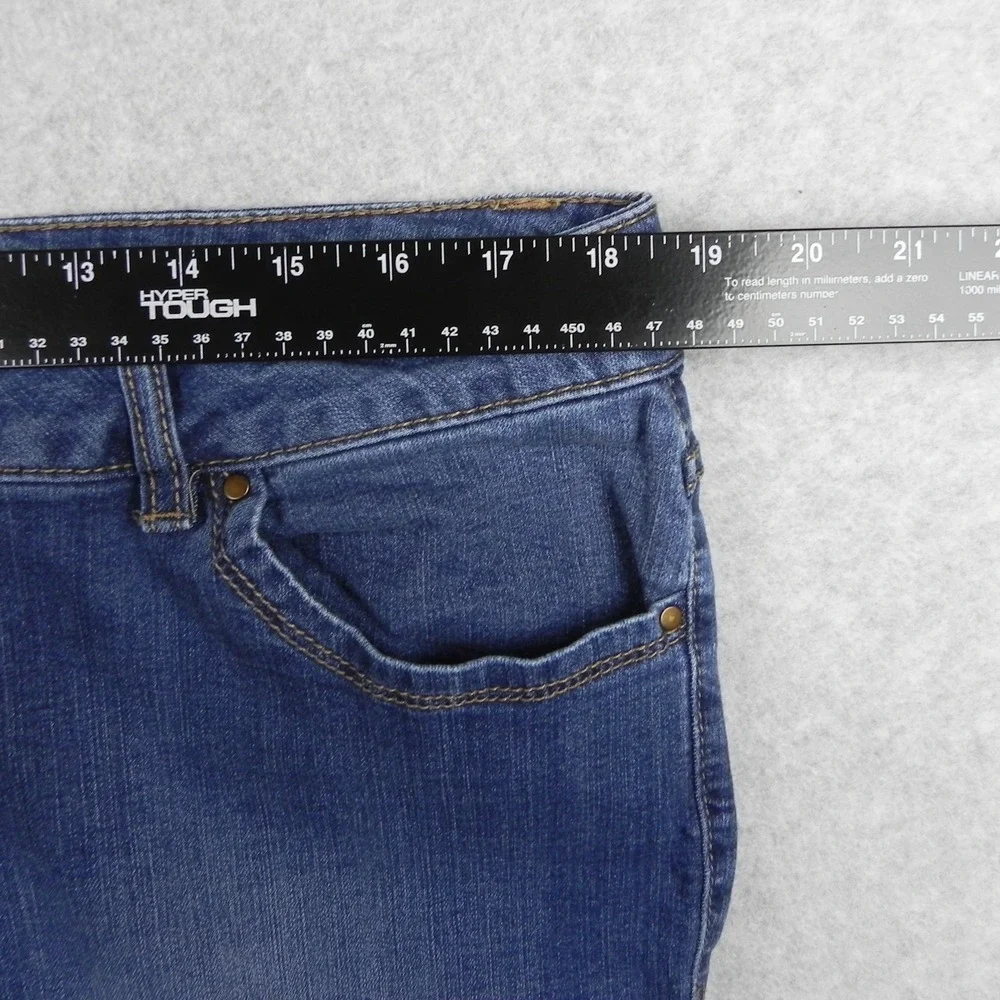 D. Jeans Womens 20W Plus Skinny Ankle 5-Pocket Stretch Flex Denim Medium‎ Blue